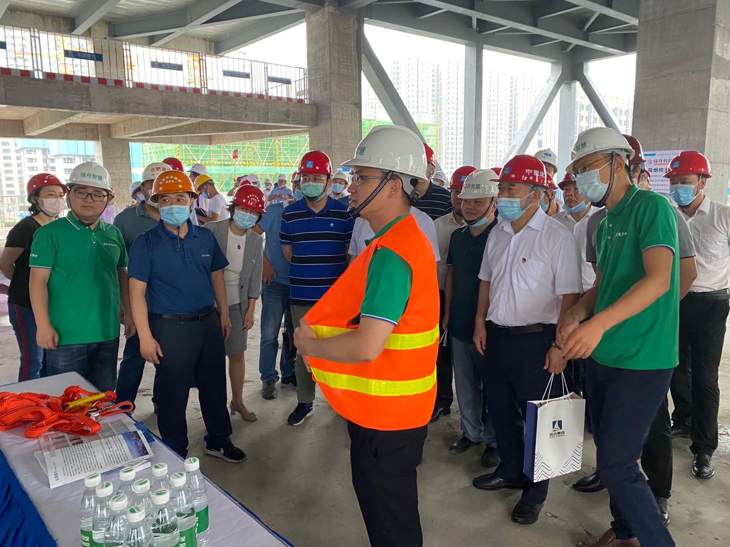 好博科技智慧工地智能安全帽检测产品助力合肥市经开区6.16全国建筑安全日观摩活动